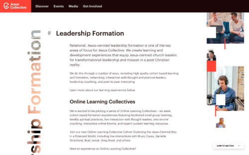 Jesus Collective Leadership Formation section