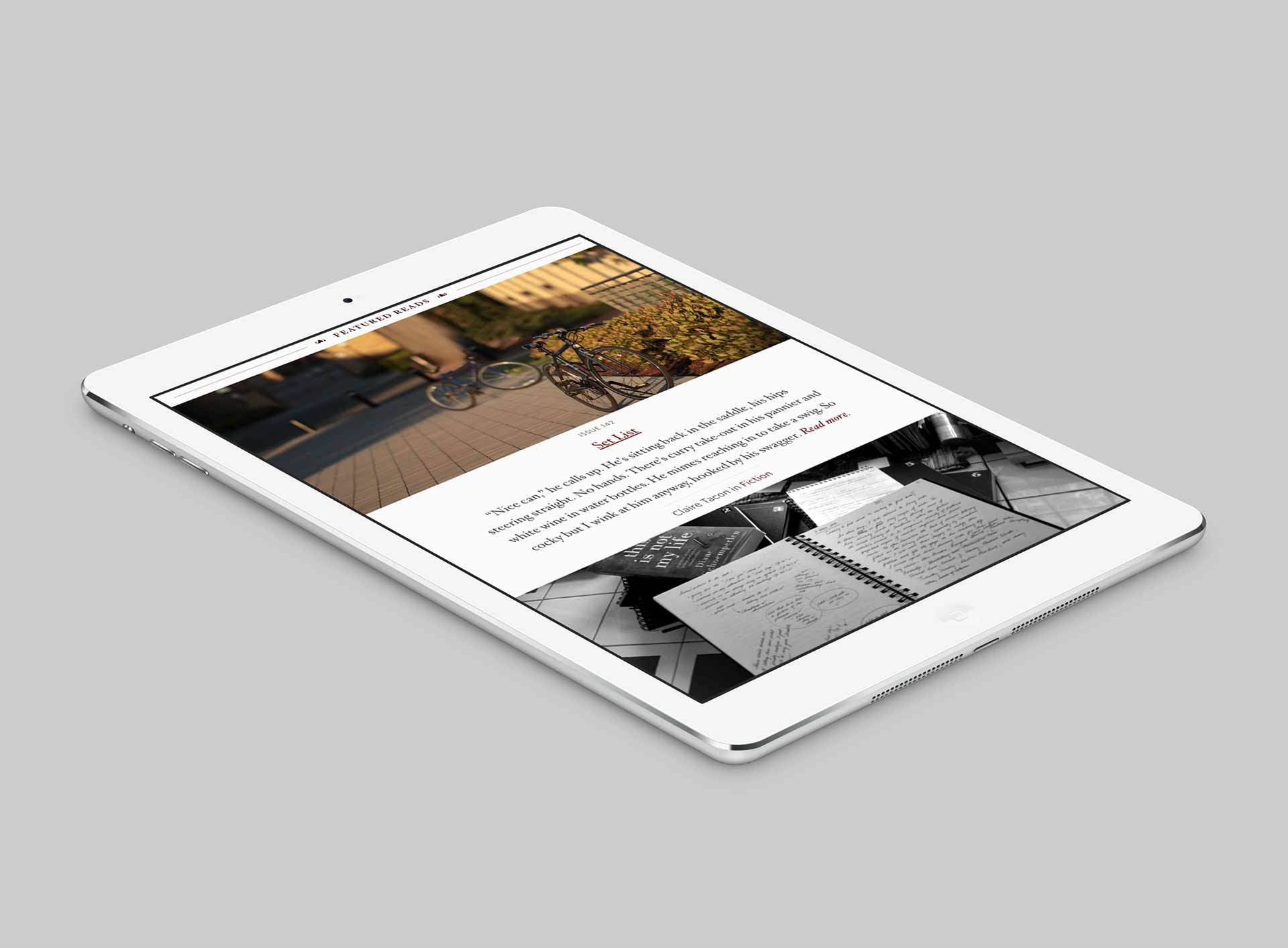 The New Quarterly on an iPad