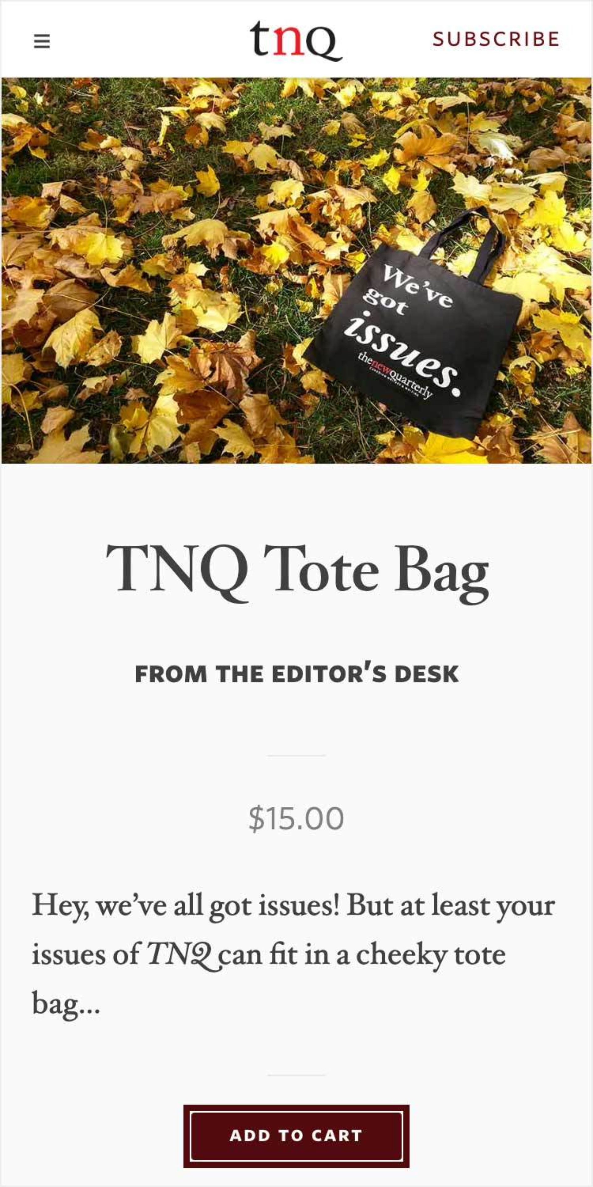 Tnq ca product tnq tote bag