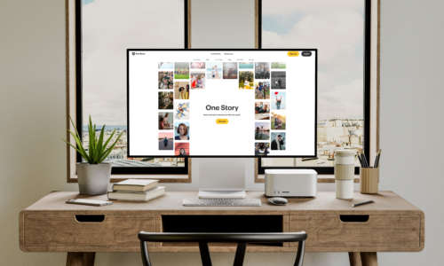 The One Story website on a desktop Mac