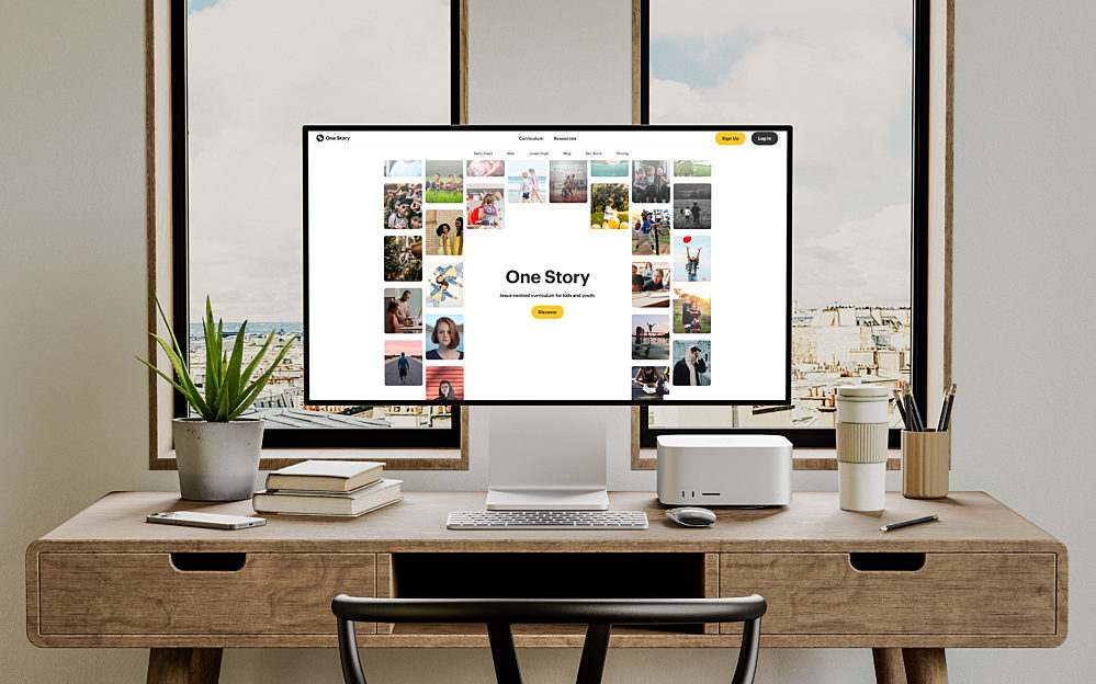 The One Story website on a desktop Mac